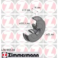 ZIMMERMANN Bremstrommeln + Radlager Satz DACIA LOGAN I II SANDERO I II hinten