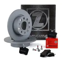 ZIMMERMANN Bremsscheiben + Bel&auml;ge f&uuml;r AUDI A3 8P SEAT SKODA VW GOLF 5 6 7 hinten