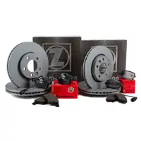 ZIMMERMANN Bremsscheiben + Bel&auml;ge VW MULTIVAN TRANSPORTER T5 T6 2E3 vorne hinten