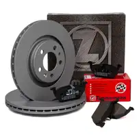 ZIMMERMANN Bremsscheiben Bel&auml;ge AUDI A3 SEAT LEON SKODA OCTAVIA VW GOLF 4 vorne