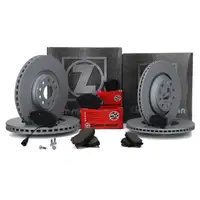 ZIMMERMANN Bremsscheiben + Bel&auml;ge + Wako AUDI S3 (8V) GOLF 7 GTI R vorne+hinten