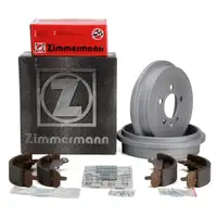 ZIMMERMANN Bremstrommeln + Bremsbacken f&uuml;r AUDI A2 SEAT SKODA VW FOX POLO hinten
