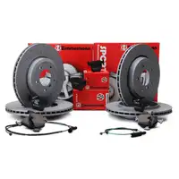 Zimmermann SPORT Bremsscheiben + Bel&auml;ge + Wako BMW E46 330i 330d vorne hinten