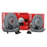 Zimmermann SPORT Bremsscheiben + Bel&auml;ge Audi A3 S3 8P 265/256 PS vorne + hinten
