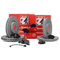 Zimmermann SPORT Bremsscheiben + Bel&auml;ge AUDI A4 S4 B8 A5 S5 8T 8F vorne hinten