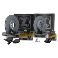 ZIMMERMANN Bremsscheiben + TEXTAR Ceramic Bel&auml;ge AUDI SEAT SKODA VW vorne hinten