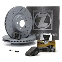 ZIMMERMANN Bremsscheiben + TEXTAR Ceramic Bel&auml;ge + Wako MERCEDES W211 S211 vorne