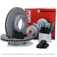 Zimmermann SPORT Bremsscheiben Bel&auml;ge PORSCHE 911 (964) 3.6 Carrera 250 PS vorne