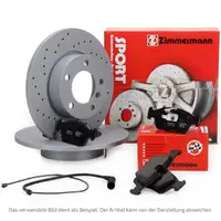 Zimmermann SPORT Bremsscheiben + Bremsbel&auml;ge + Wako MERCEDES 190 W201 vorne