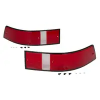 2x R&uuml;cklichtglas SCHWARZ USA-Version f&uuml;r PORSCHE 911 1967-1990 links + rechts